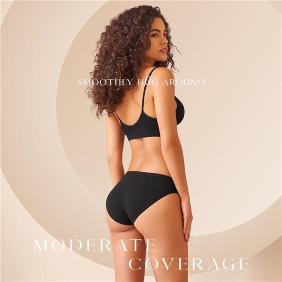 Cotton Underwear for Women Stretch Hipster Underwear 7 Pack - Picture 4 of 7